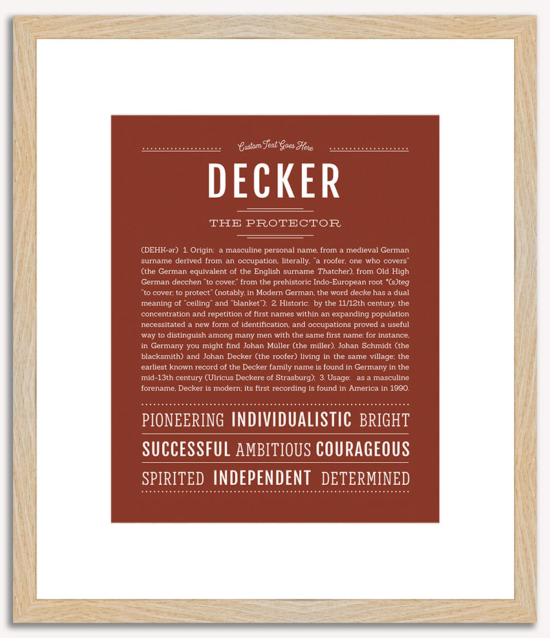 Decker | Name Art Print