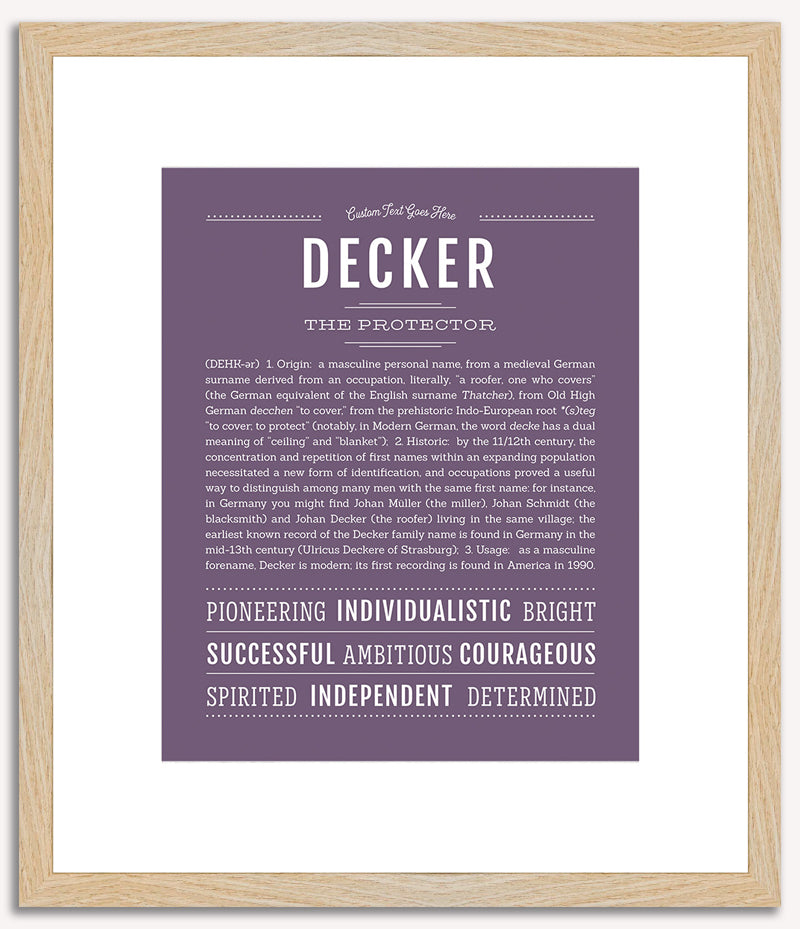 Decker | Name Art Print