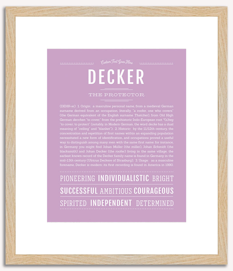 Decker | Name Art Print