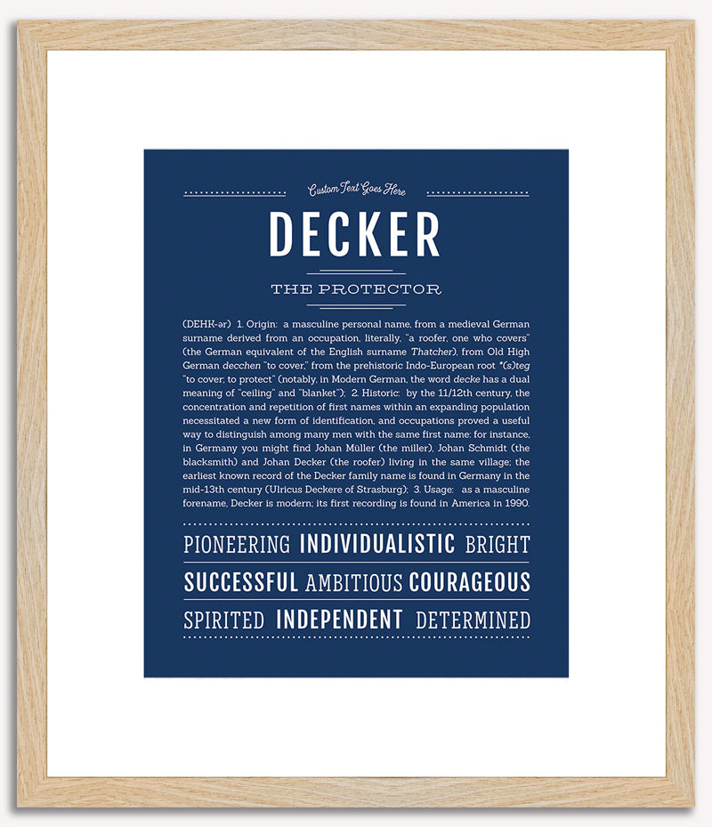 Decker | Name Art Print