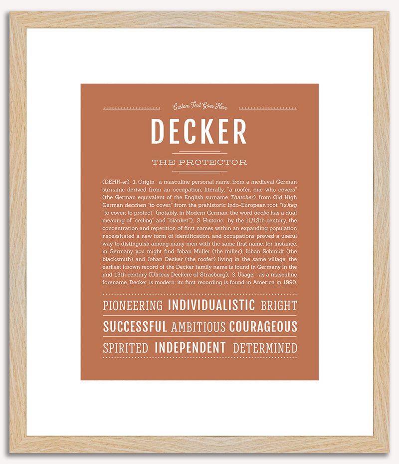 Decker | Name Art Print