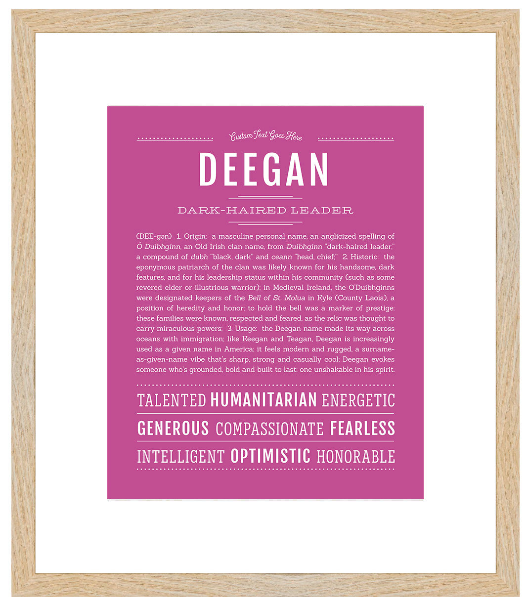 Frame Options | Dark Pink | Maple Frame, Matted