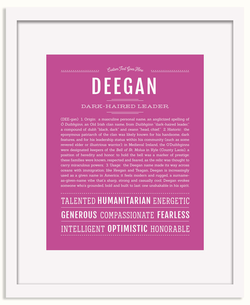 Frame Options | Dark Pink | White Frame, Matted