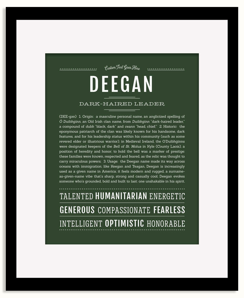 Frame Options | Deep Forest | Black Frame, Matted