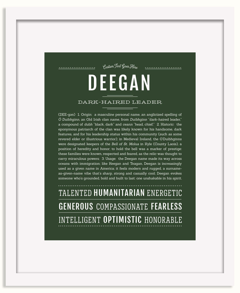 Frame Options | Deep Forest | White Frame, Matted
