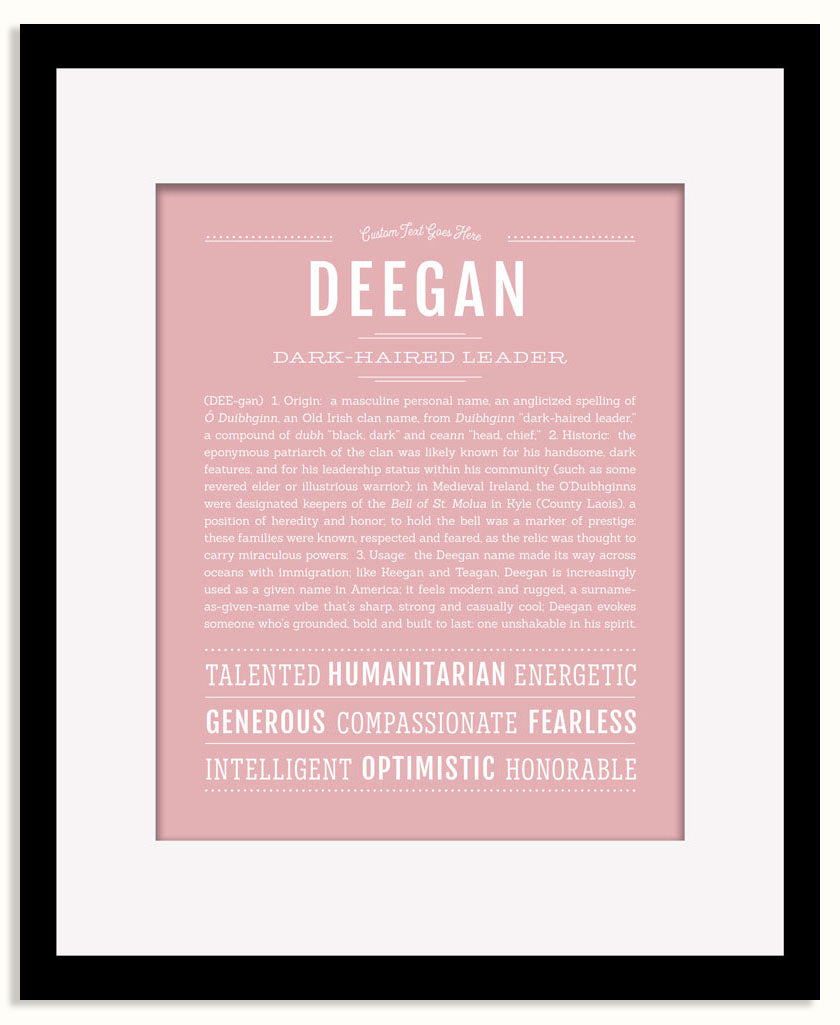 Frame Options | Dusty Rose | Black Frame, Matted