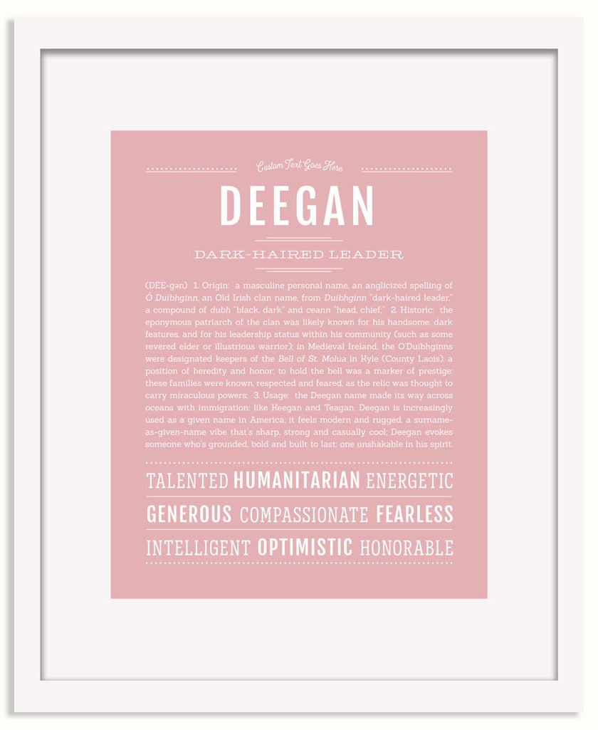 Frame Options | Dusty Rose | White Frame, Matted