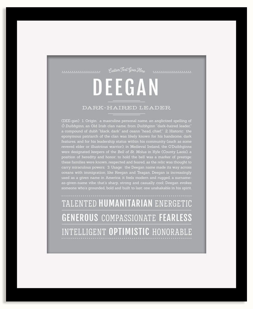 Frame Options | Light Gray | Black Frame, Matted