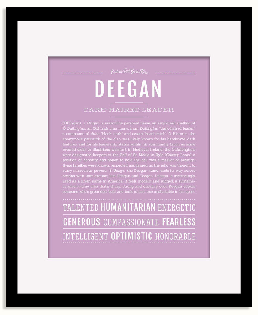 Frame Options | Lilac | Black Frame, Matted