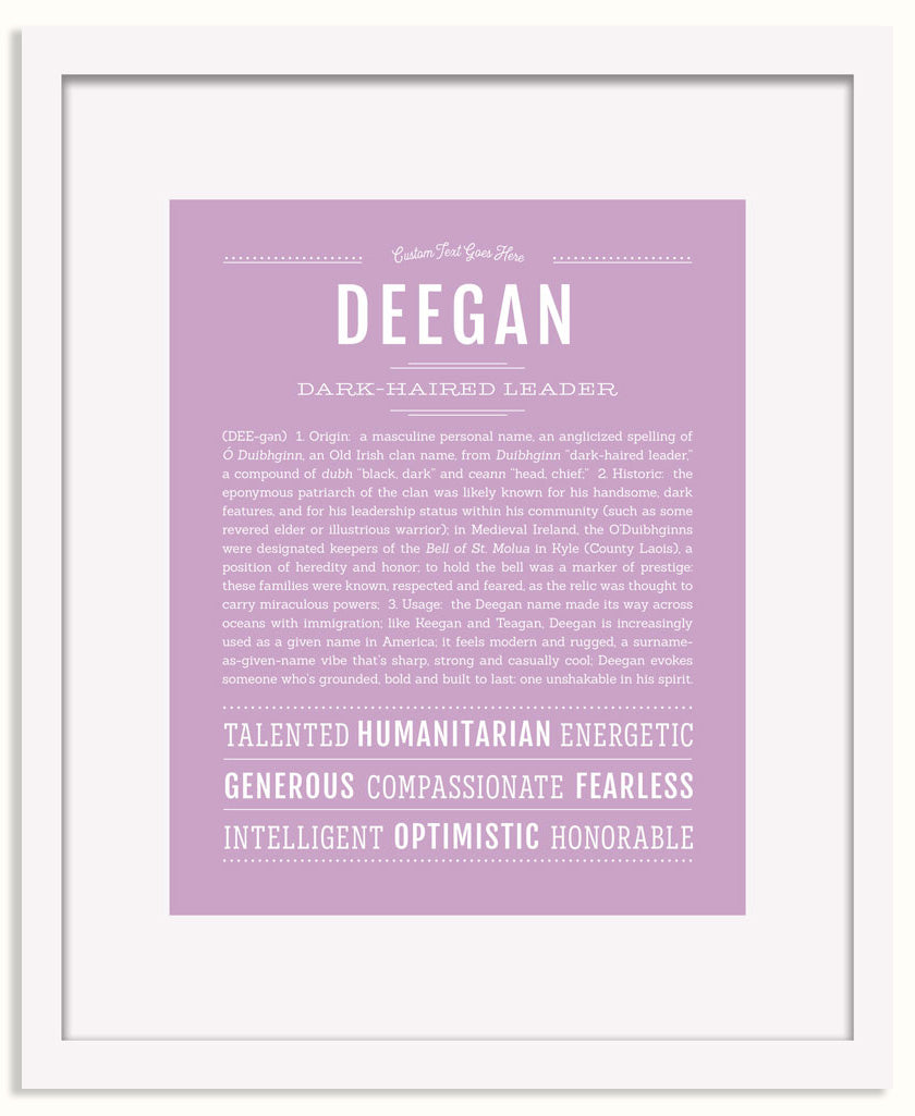Frame Options | Lilac | White Frame, Matted