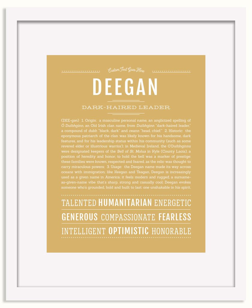 Frame Options | Matte Gold | White Frame, Matted