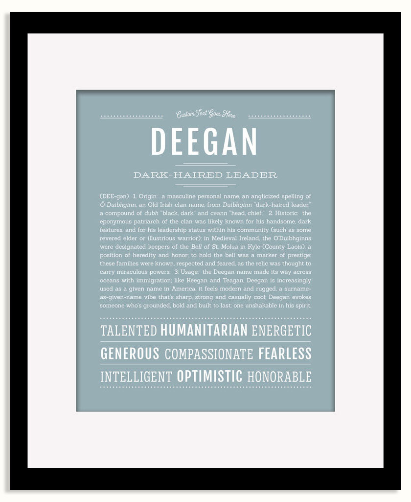 Frame Options | Powder Blue | Black Frame, Matted