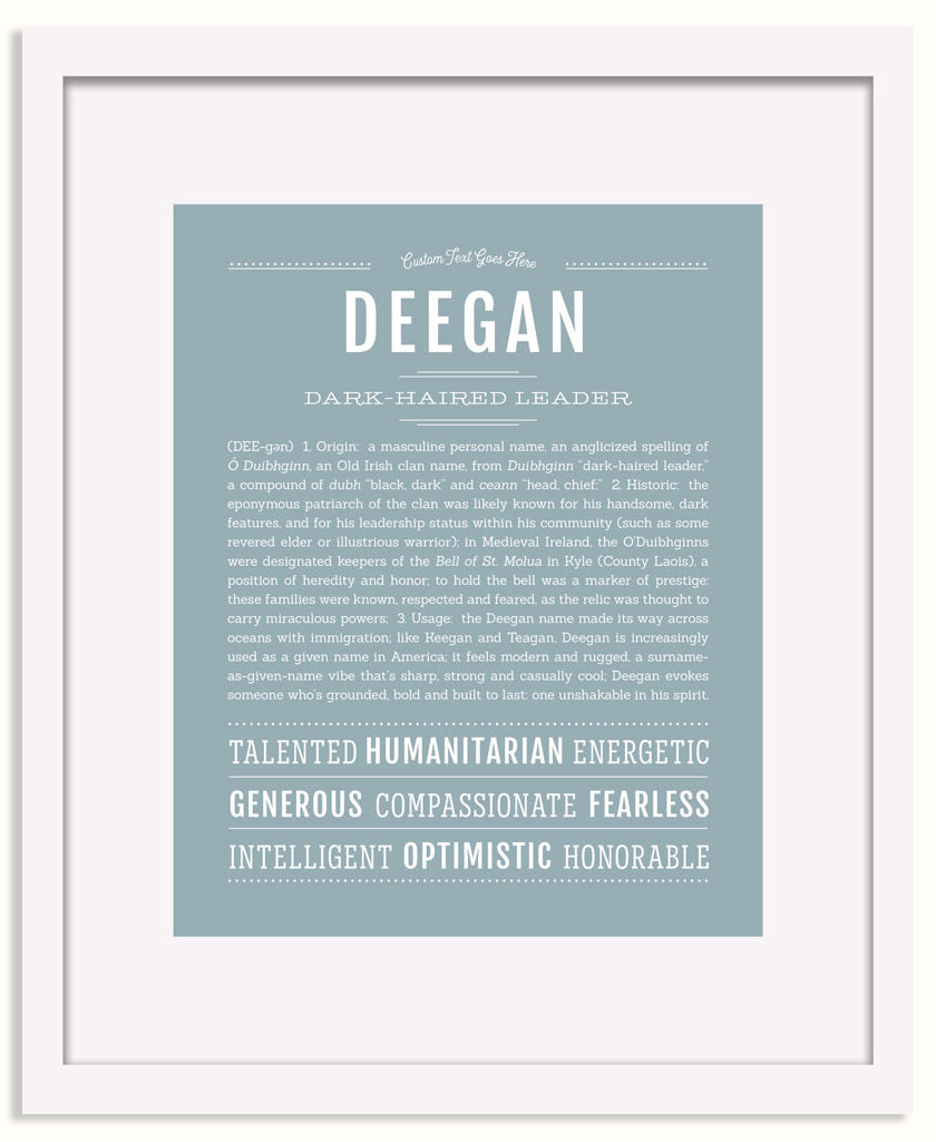 Frame Options | Powder Blue | White Frame, Matted