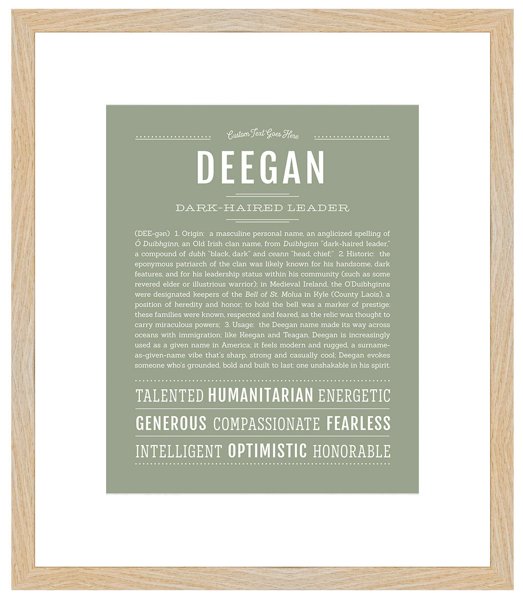 Frame Options | Sage | Maple Frame, Matted