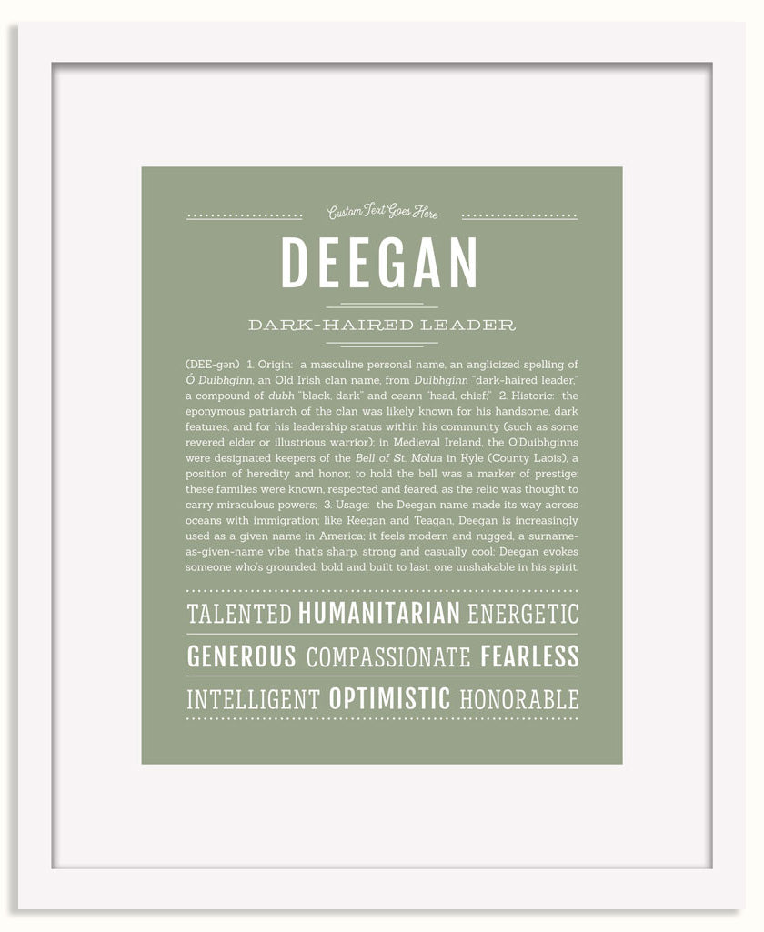 Frame Options | Sage | White Frame, Matted