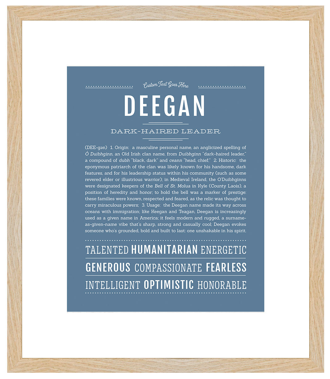 Frame Options | Steele Blue | Maple Frame, Matted