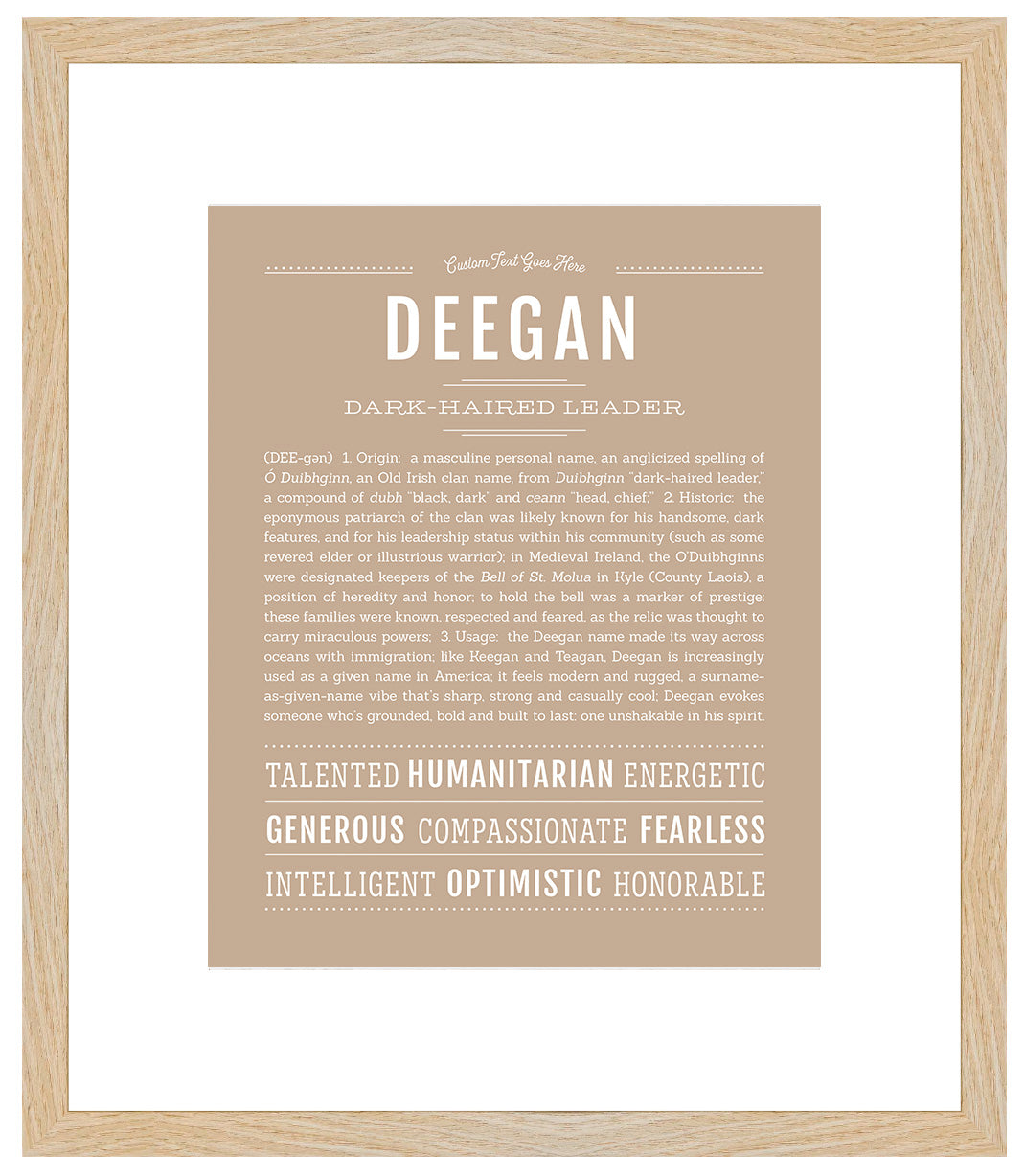 Frame Options | Tan | Maple Frame, Matted