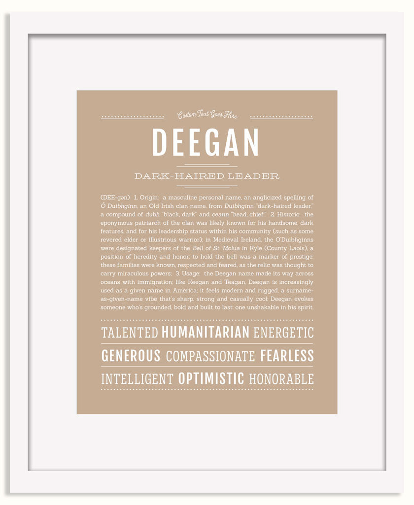 Frame Options | Tan | White Frame, Matted