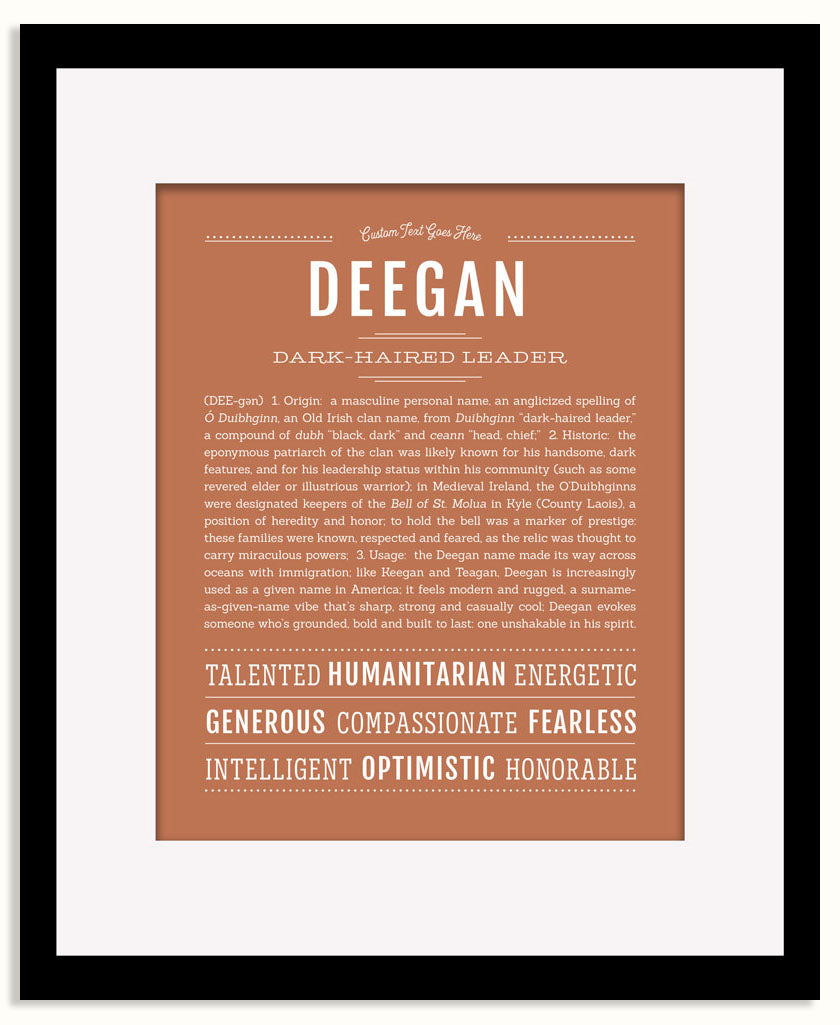 Frame Options | Terra Cotta | Black Frame, Matted