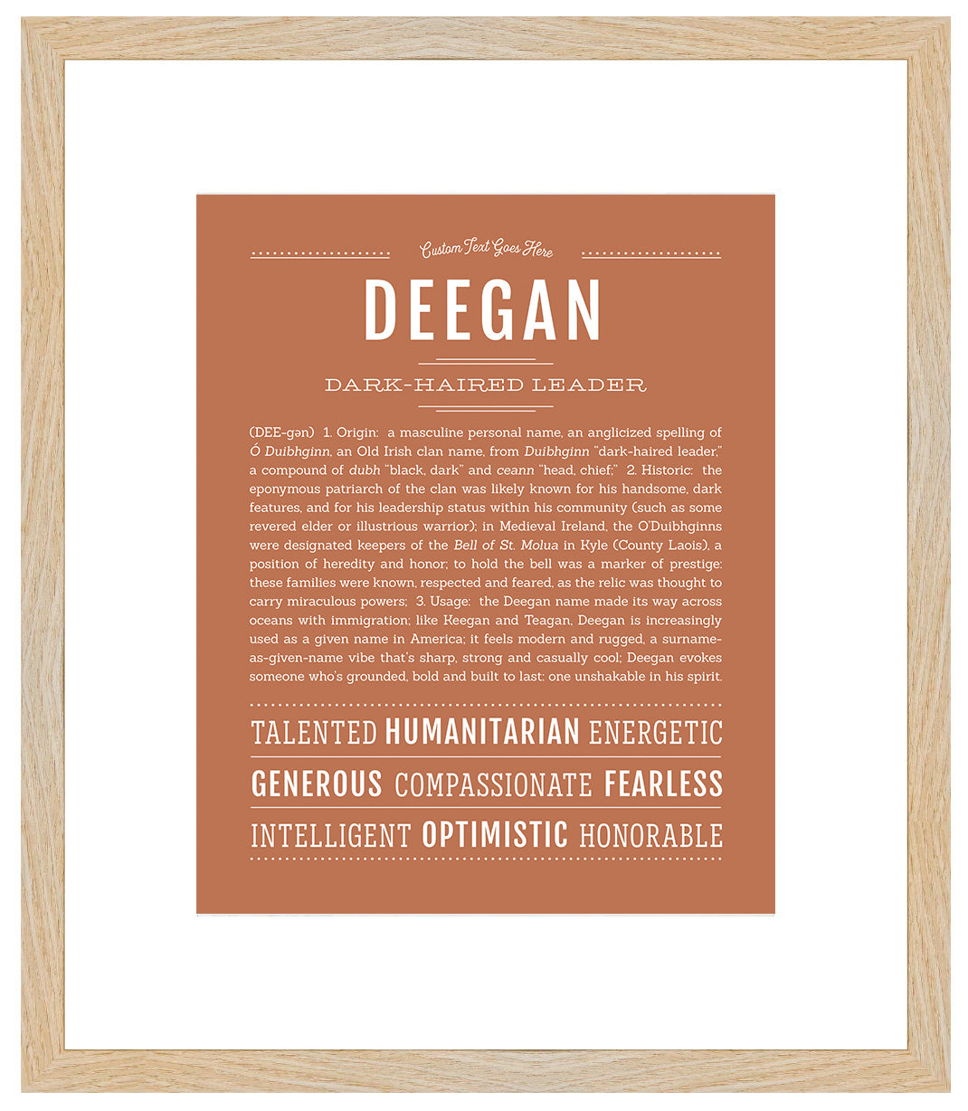 Frame Options | Terra Cotta | Maple Frame, Matted