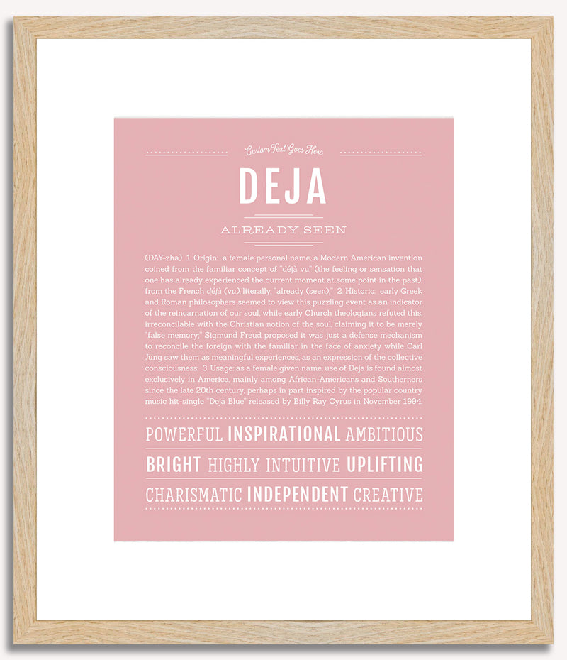 Deja | Name Art Print