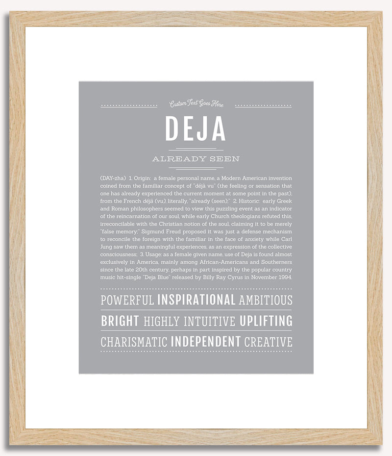 Deja | Name Art Print