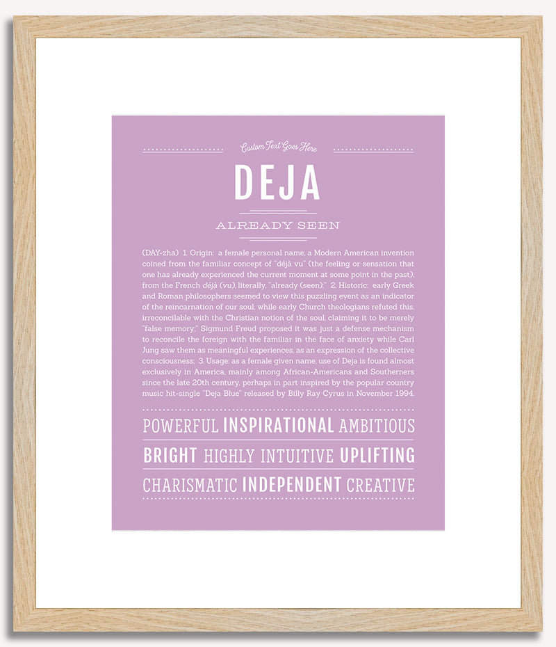 Deja | Name Art Print