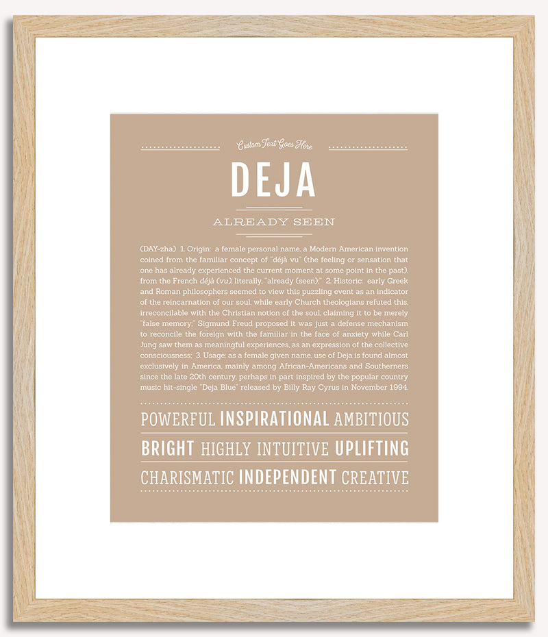 Deja | Name Art Print