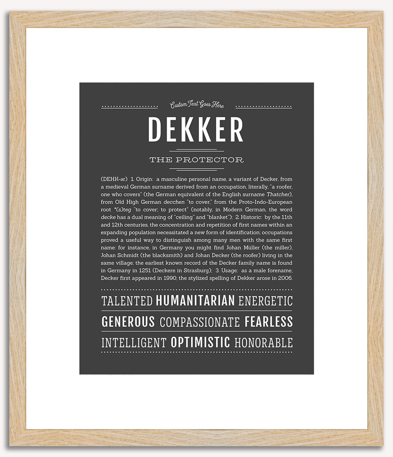 Dekker | Name Art Print