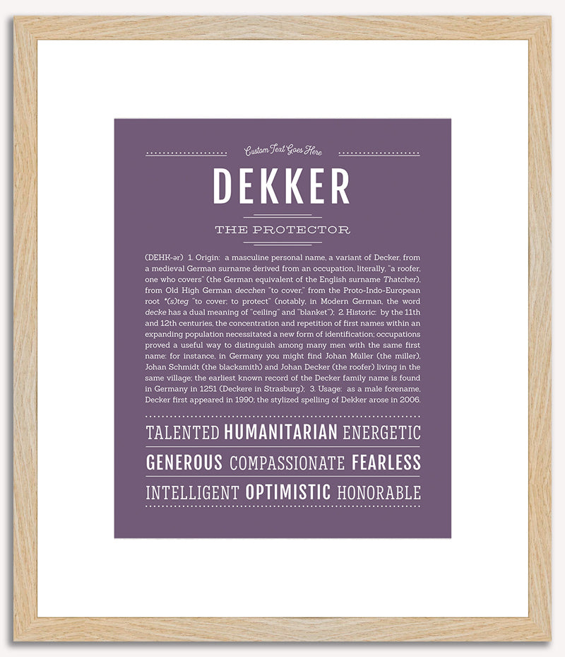 Dekker | Name Art Print