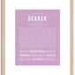 Dekker | Name Art Print