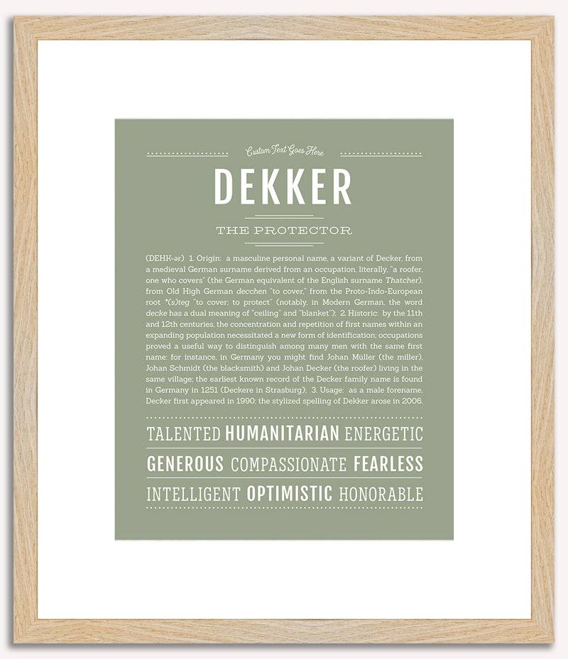 Dekker | Name Art Print