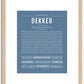 Dekker | Name Art Print