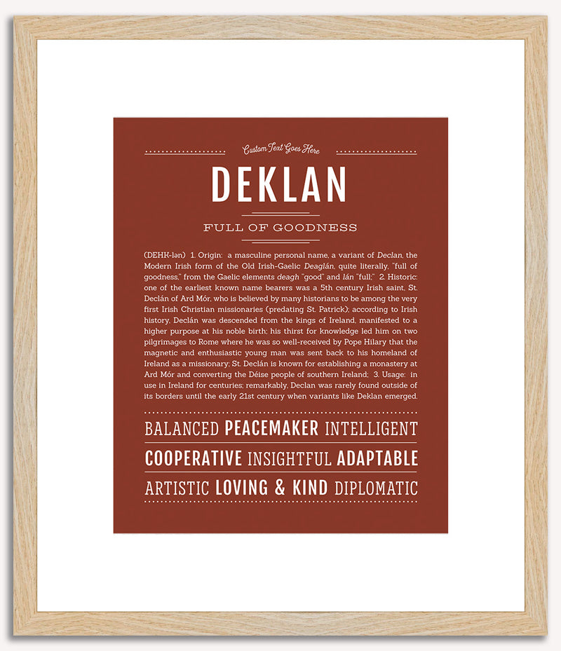 Deklan | Name Art Print