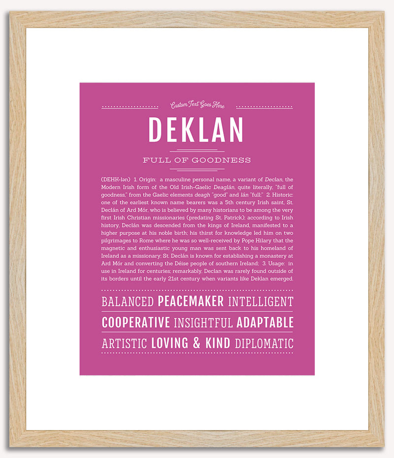 Deklan | Name Art Print