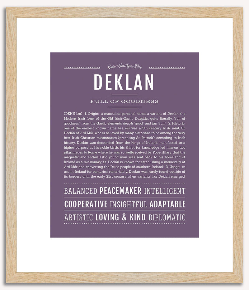 Deklan | Name Art Print