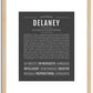 Delaney | Name Art Print