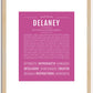 Delaney | Name Art Print