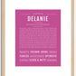 Delanie | Name Art Print