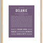 Delanie | Name Art Print