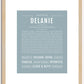 Delanie | Name Art Print