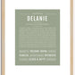 Delanie | Name Art Print