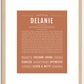 Delanie | Name Art Print