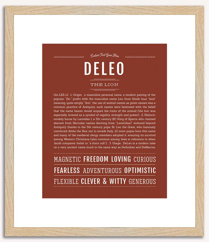 Deleo | Name Art Print