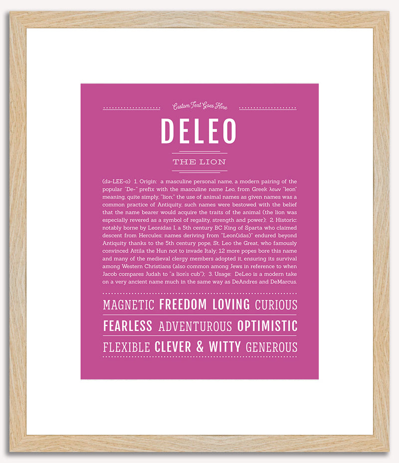 Deleo | Name Art Print