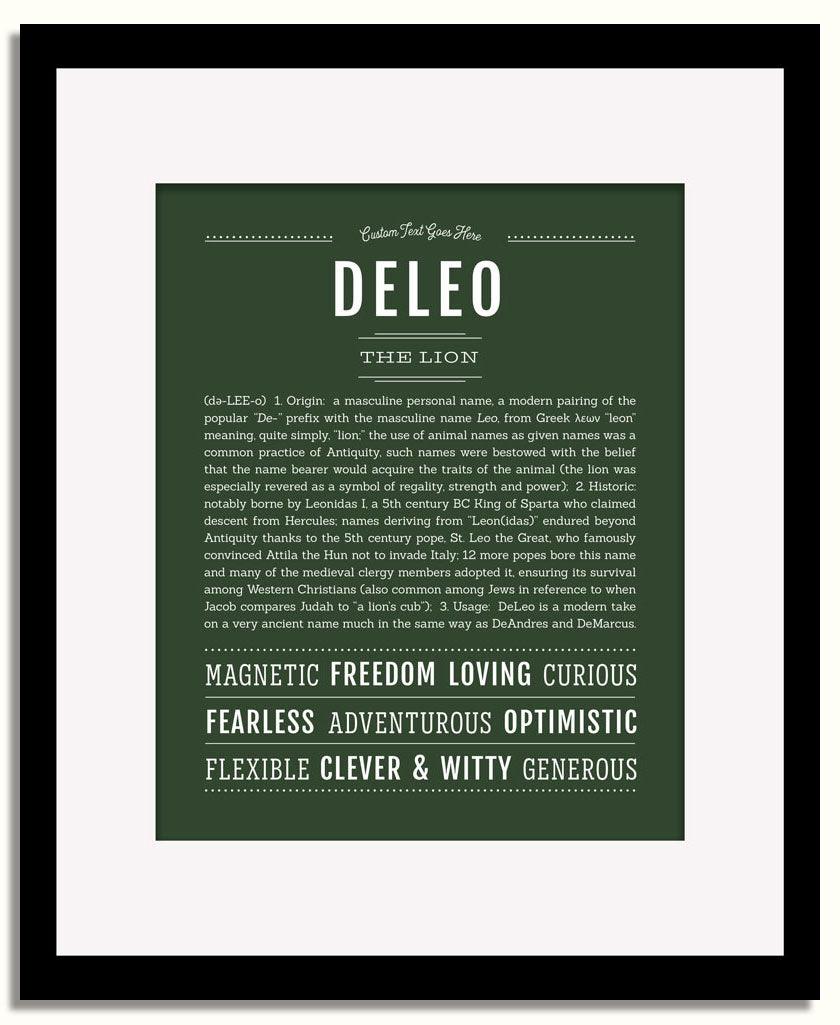 Frame Options | Deep Forest | Black Frame, Matted