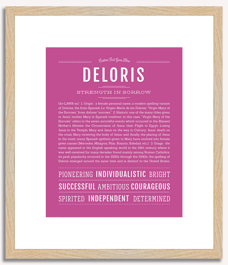 Deloris | Name Art Print