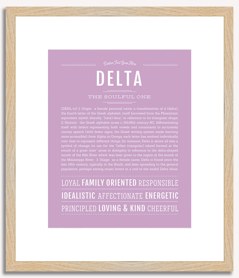 Delta | Name Art Print