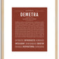 Demetra | Name Art Print