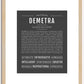 Demetra | Name Art Print